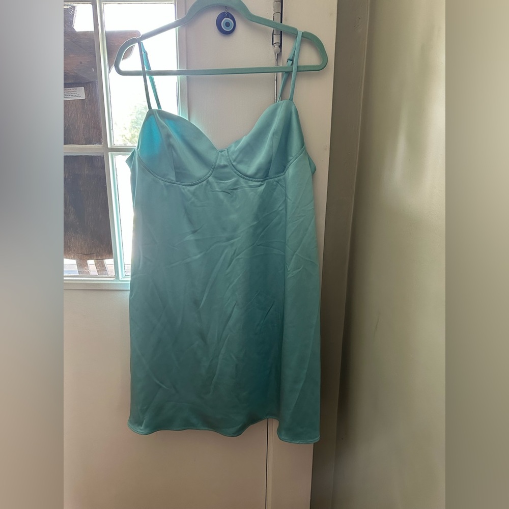 Silk Blue Babydoll Dress